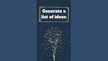 Brainstorm IDEAS using ChatGPT