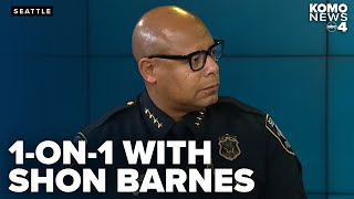 Seattle Police Chief Shon Barnes answers questions about hiring and public safety