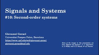 Signals & Systems: #10 Second-order systems