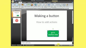 How to add an action to a simple button using Powerpoint 2007