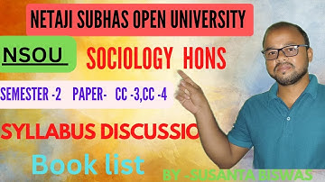 Netaji Subhas Open University || Sociology Hons Syllabus Discussion || Semester-2 || CC-3 and CC-04