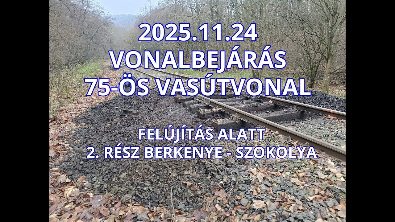2025.11.24 Vonalbejárás 75-ös vonal felújítás alatt Berkenye - Szokolya