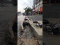 Cleaning Culvert Drain after Rain #shorts #uncloggingdrains