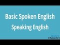 English speaking for beginners  basic spoken english