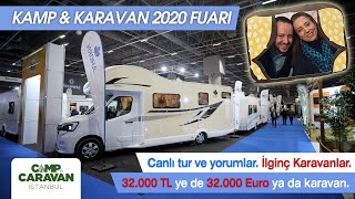 32000 tl ye de 32000 euroya da Karavan. Kamp&Karavan Fuarı 2020 turu. Canlı anlatım ve yorumlar.