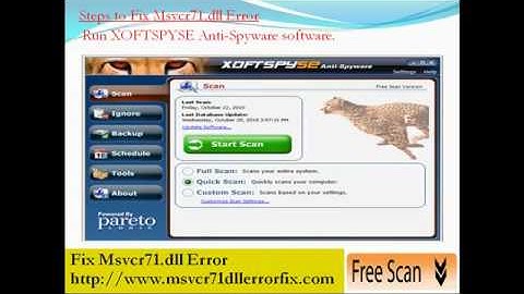 Fix msvcr71.dll Error