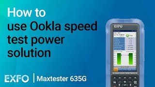 How to use Ookla speed test solution | Maxtester 635G