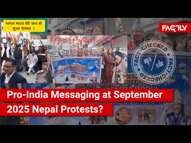 FACT CHECK: Do Viral Videos Show Pro-India Messages Being Displayed at Nepal Protests of Sept. 2025?