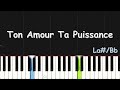 Aïnesis - Ton Amour Ta Puissance | EASY PIANO TUTORIAL BY Extreme Midi