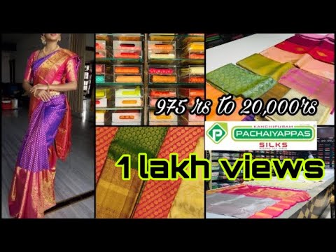 Pure Kanchipuram Silk Sarees 975 Rs To 20,000ra Silk Sarees Collection | T.Nagar Pachaiyappas Silks