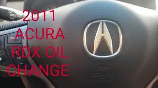 HOW TO CHANGE  THE OIL ON (20072012) ACURA RDX