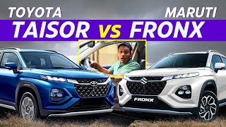 Toyota Taisor vs Maruti Fronx - Car Comparison - Features, Engine, Performance - कौनसी खरीदें?