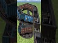 Extreme Massive Train Crossing On Circle Bumpy Tracks 💥😱 Train Simulator BeamNG #shorts