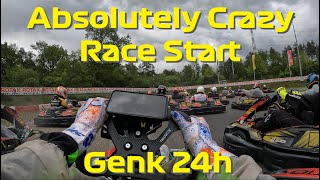 Karting Genk 24h - 48 teams battling for position - and then it starts raining...