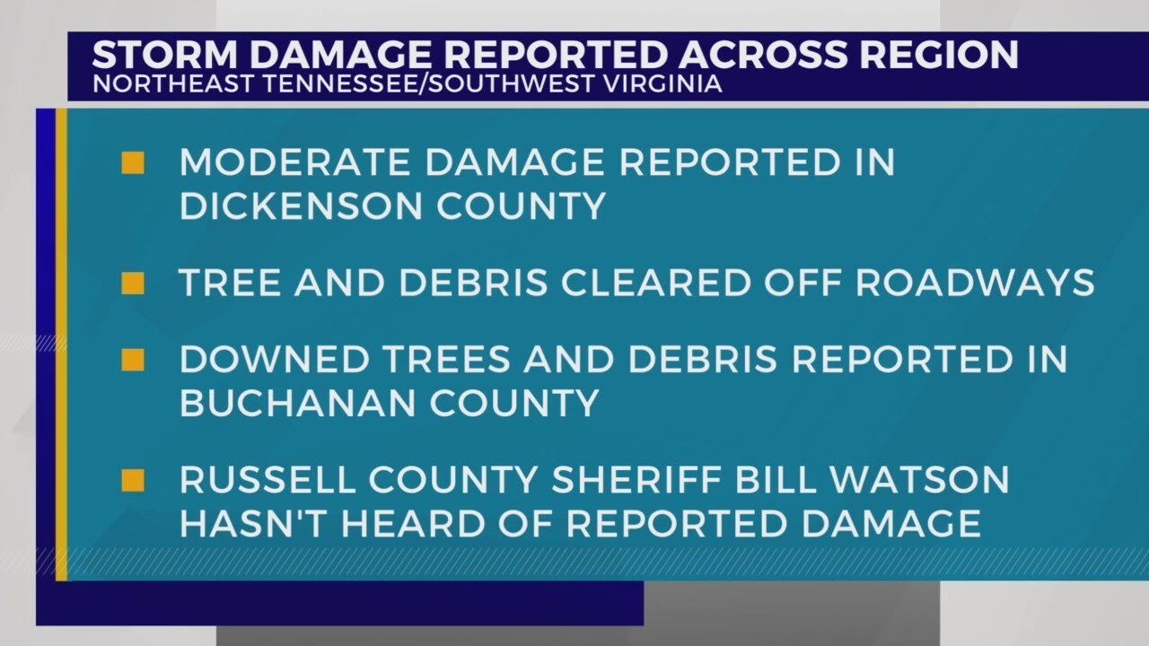 Debris, downed trees reported across the region after overnight storms ...