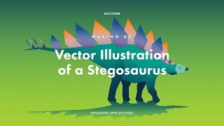 Making Of Vector Illustration of a Stegosaurus