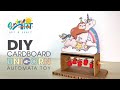 Amazing DIY Cardboard Unicorn Automata Toy 凸輪独角兽制作过程，DIY玩具！