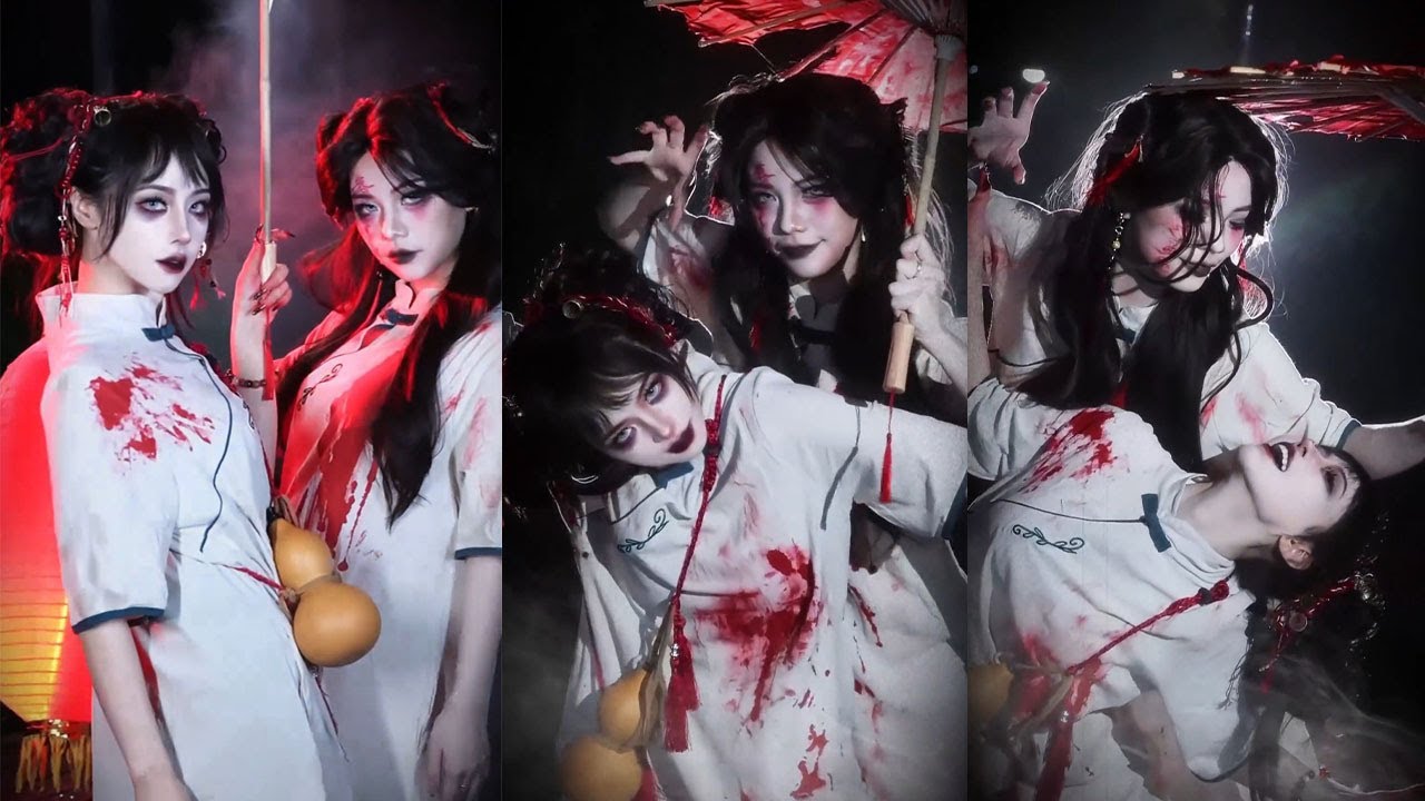 把國外喪屍和國內壹雙繡花鞋融合到壹起，變成中式喪屍會怎麽樣呢#makeup #makeupartist #makeuptutorial #美妝教學 #恐怖 #故事