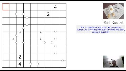 [Eng] Consecutive Pairs Sudoku, by Jonas Gleim (WPF Sudoku Grand Prix 2024, round 8, puzzle 8)