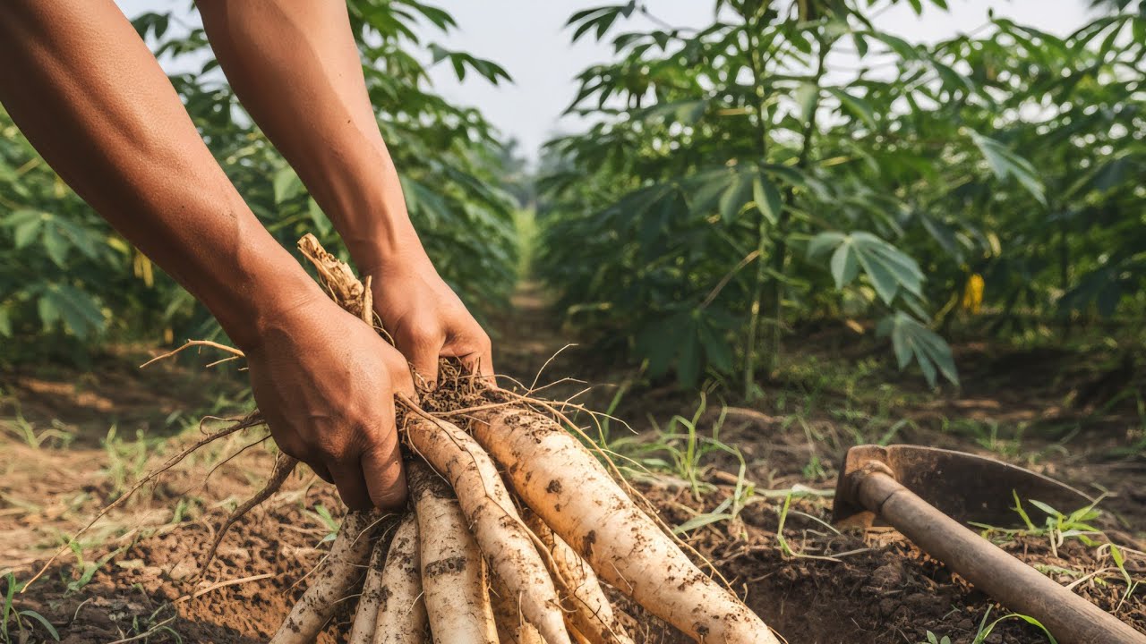POV Harvesting Cassava Without Machines | Manual Farming ASMR