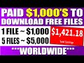 Earn $1000's Downloading FILES For FREE ~ Worldwide! (Make Money Online)