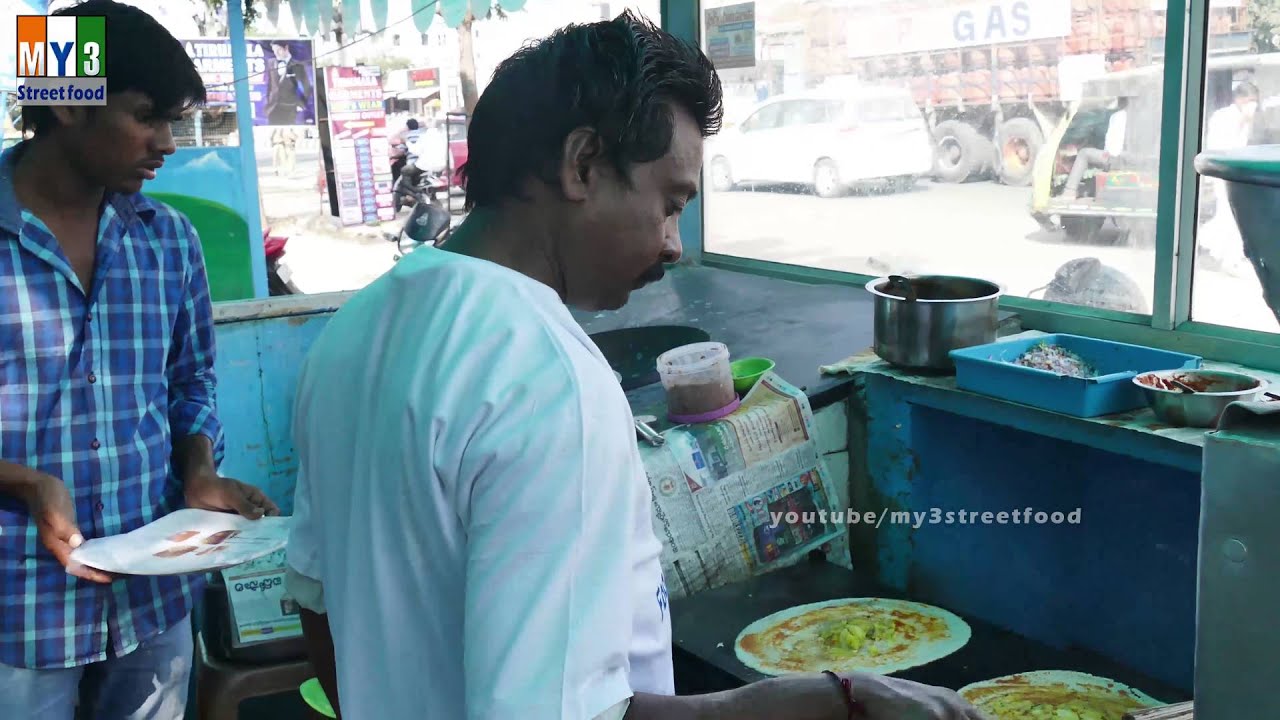 Street Style Butter Dosa Recipe | Indian Street Food street food | STREET FOOD