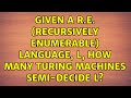 Number of Turing Machines Semi-Deciding an r.e. Language