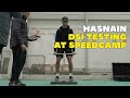 Muhammad hasnain  dynamic strength index testing at speedcamp in the uk
