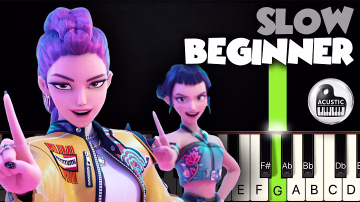 Golden - KPop Demon Hunters | SLOW BEGINNER PIANO TUTORIAL + SHEET MUSIC by Betacustic