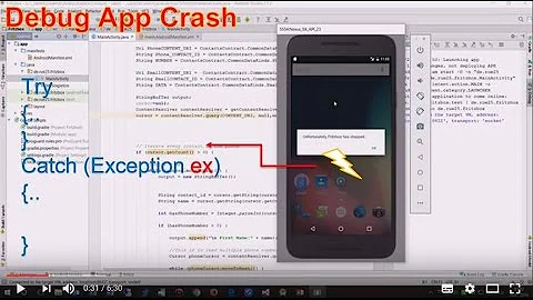 Android Studio #13: How To Debug an Android App when it Crashes on Debug Mode