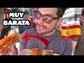 PROBANDO COMIDA de MERCADO en ESPAÑA! ¡Comen Como REYES!
