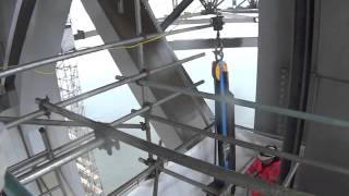 New steelwork being lowered into position for Forth Road Bridge repairs