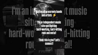 No catch. No strings. Just supporting good, heavy music #grassroots #alternativescene #bandcollab