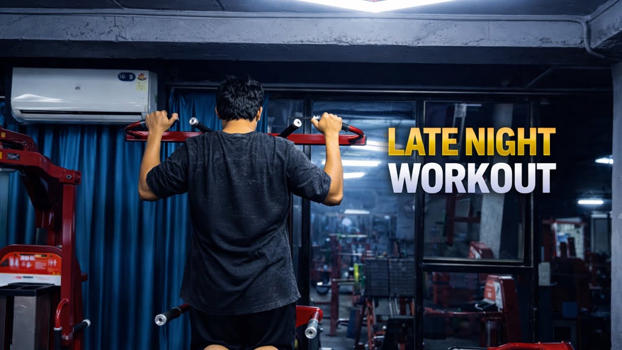 Working out at gym in midnight / guitar +fitness journey /day 105 