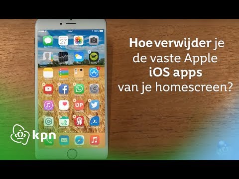 Hoe verwijder je de vaste Apple iOS apps van het homescreen?