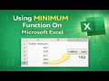 Using Minimum Function On Microsoft Excel