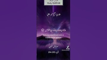 سورة آل عمران 🍁 الآية 193-194 🍁 القارئ الشيخ محمد الفقيه 🍁