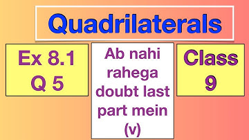 Ex 8.1 Q5 Class 9 Quadrilaterals Chapter 8 NCERT CBSE PSEB Maths