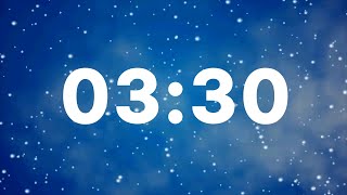 Full 3 Minute 30 Second Timer with Music for Kids, Calm, Meditation, Nap, Sleepy, Peaceful Update