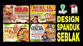 4 DESAIN SPANDUK SEBLAK PRASMANAN 🔥 Keren & Kekinian | CDR   PDF | Siap Edit & Download