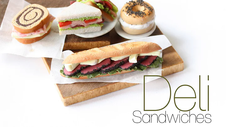 Deli Sandwiches - Polymer Clay Miniature Food Tuto...