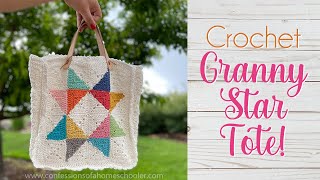 EASY CROCHET: Granny Star Tote Bag (Beginner Friendly Tutorial!)