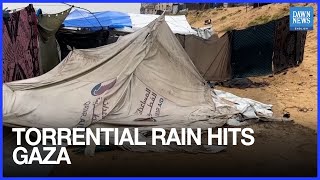 Heavy Rain Floods Gaza Displacement Camps, Infant Dies From Cold Exposure | Dawn News English