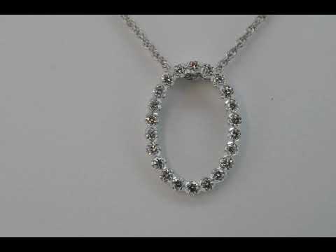 14kt White Gold Allison Kaufman Diamond Pendant W/Chain