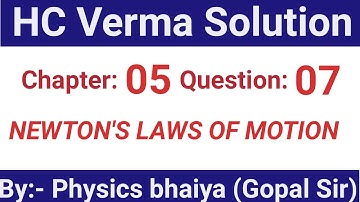 H.C. Verma Solutions - Newton