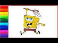 SpongeBob | Patrick Star | Learn Colors | Coloring Pages | Bubble Chu