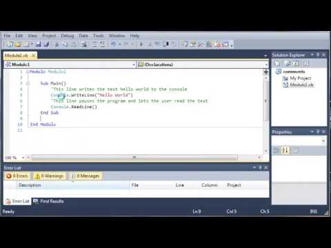 Visual Basic Tutorial   6   Comments And Whitespace