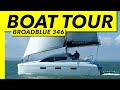 A very rare small cruising catamaran  broadblue 346 tour  yachting monthly