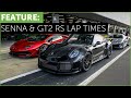 Ferrari Pista vs Porsche GT2 RS lap times! w/ Aventador SVJ vs McLaren Senna. Silverstone w/ Topaz