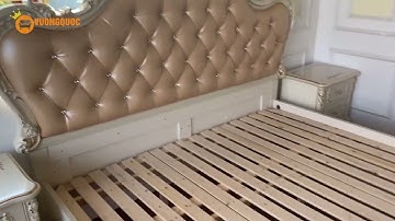 Hoàn thiện giường ngủ tân cổ điển cao cấp tại nhà chị Hường - Hưng Yên